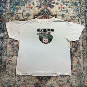 Vintage The Milking Dead The Walking  Dead Parody T-shirt Size XL